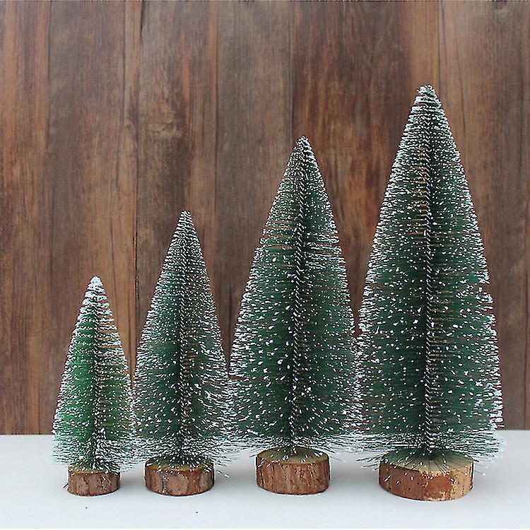 4-piece Desktop Mini Pine Desktop Christmas Tree Small Pine Tree Decorated Christmas Tree