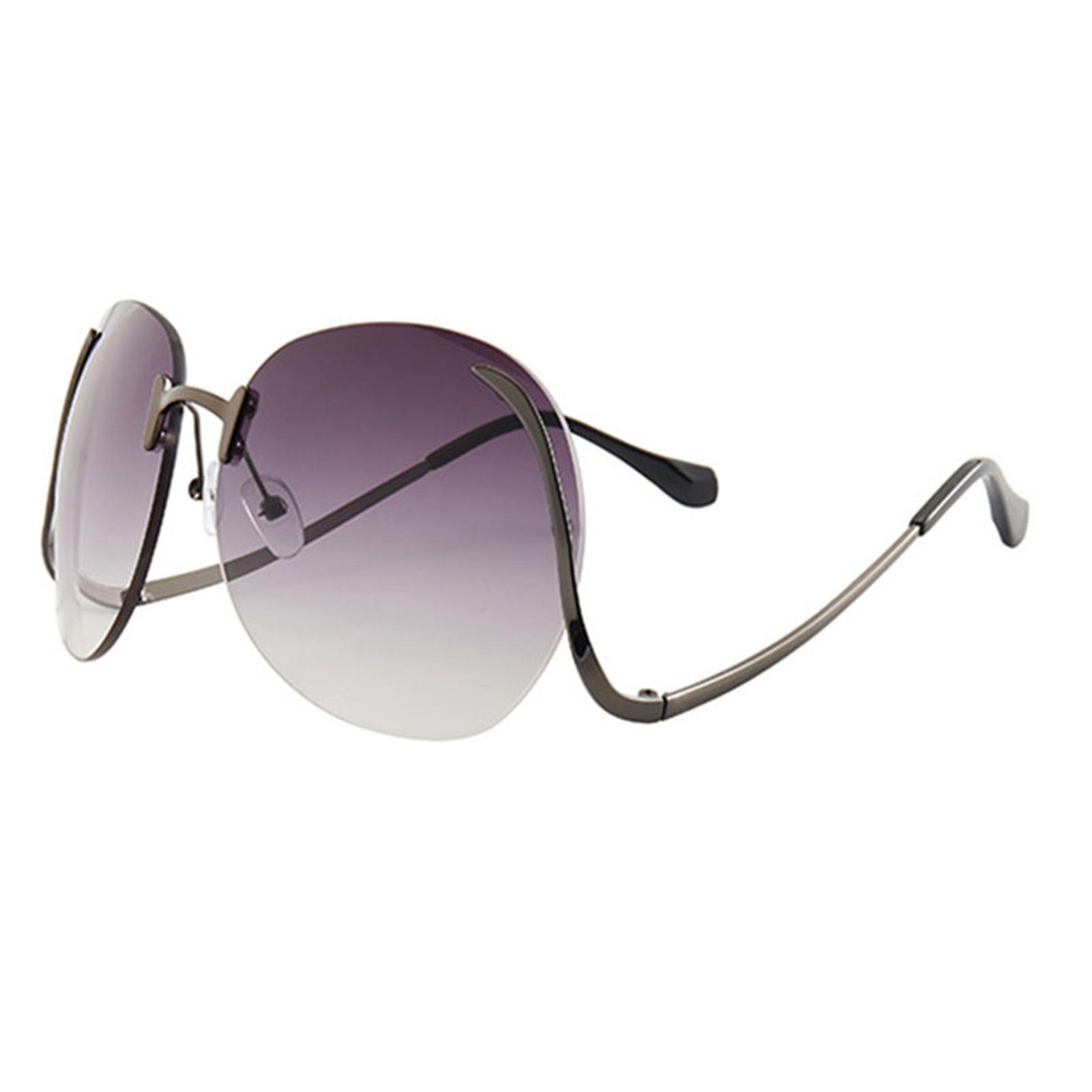 Trendy Sunglasses Round Rimless UV Protection Sun Glasses Metal Frame Various Color for Men and