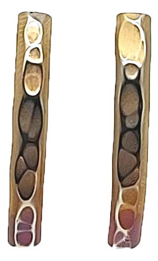 Ti2 Titanium Ripple Stud Earrings - Purple
