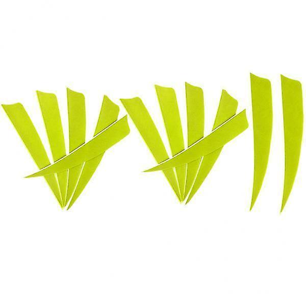 8x12Pcs Flèches Palettes Dinde Plume Fletching DIY Tir à l’arc Flèches Jaune Clair