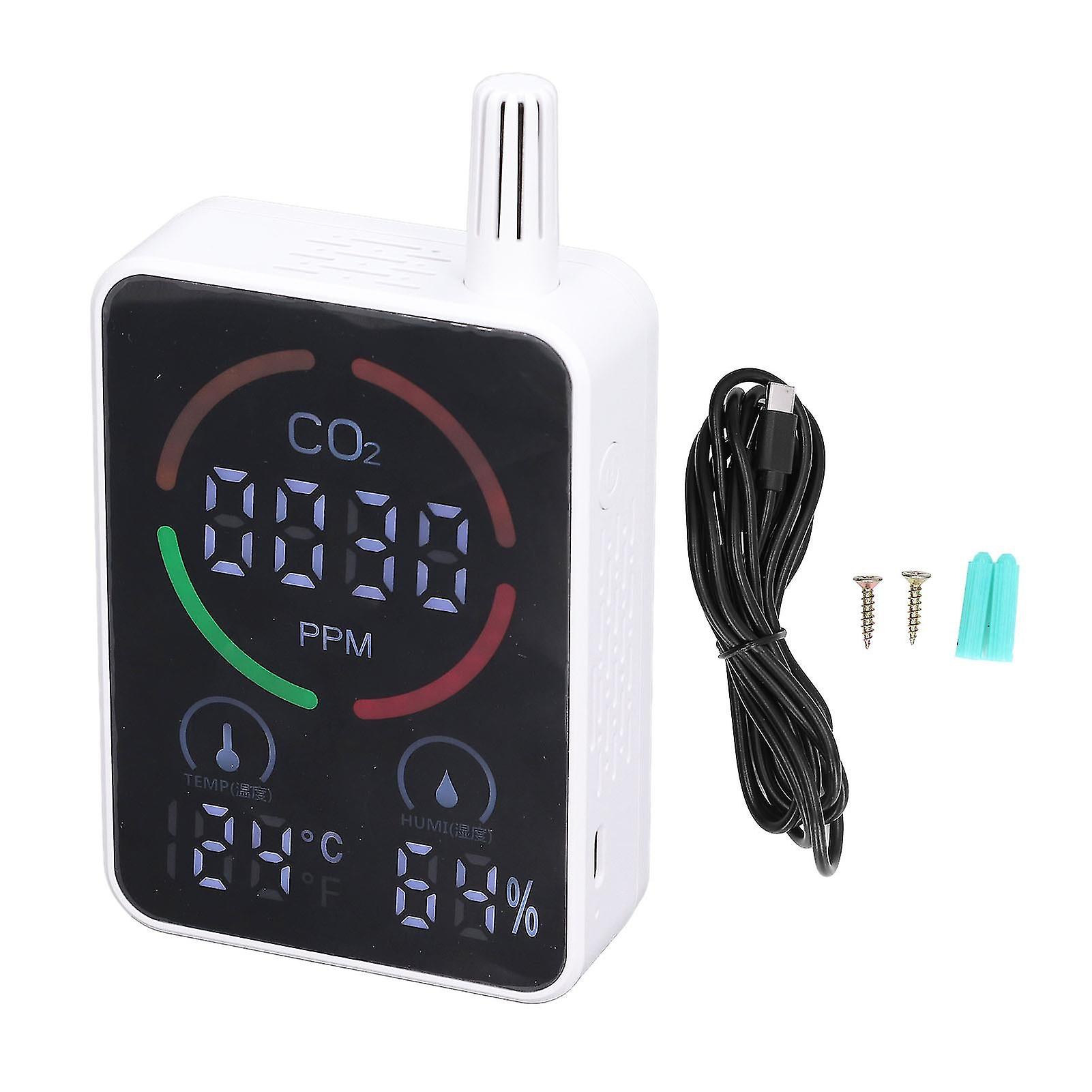 Air Quality Monitor Digital Co2 Meter Carbon Dioxide Detector Portable Temperature Humidity Tester