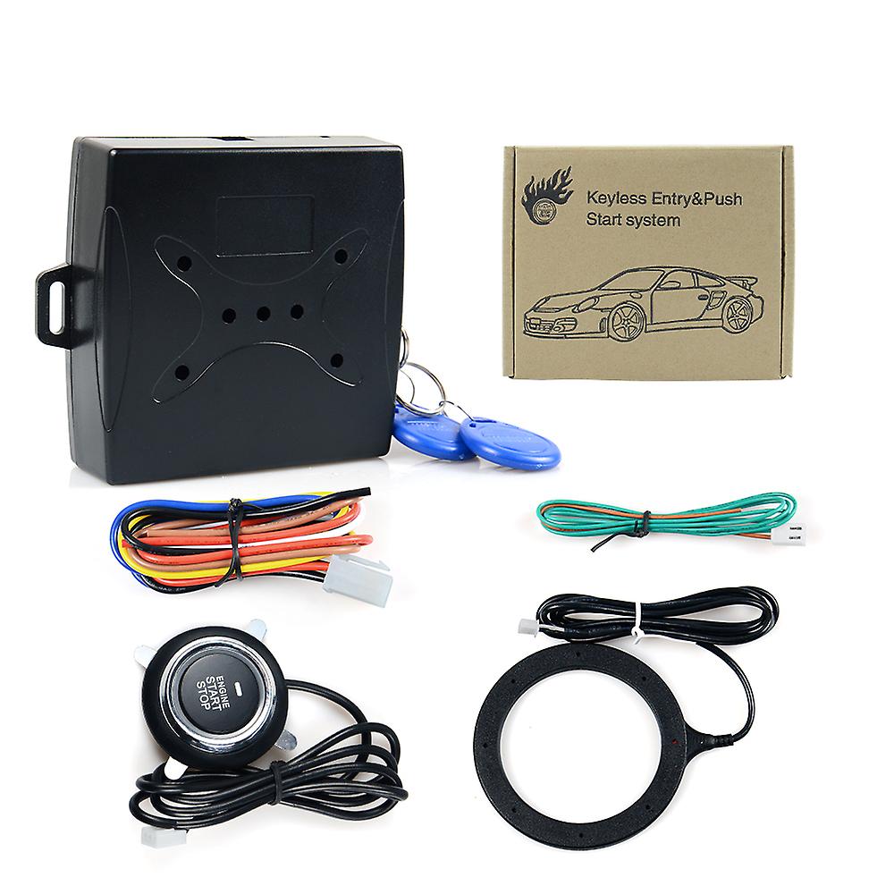 Smart Car Alarm Engine Starline Push Button Start Stop Rfid Lock Ignition Switch Keyless Entry Starter System Anti-theft