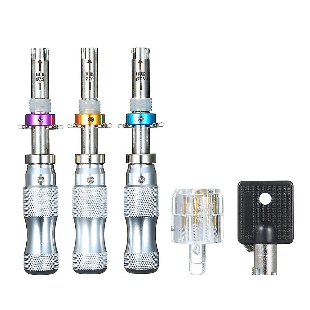 Tubular Lock Pick Set With Transparent Lock Practice Locksmith Tools