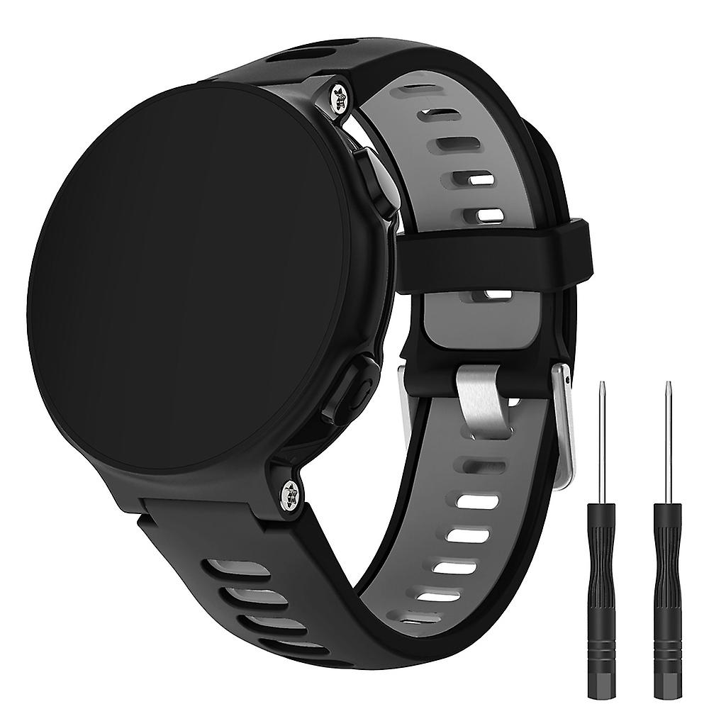 Para Garmin Forerunner 735XT 220 230 235 620 630 pulseira pulseira com fivela de prata