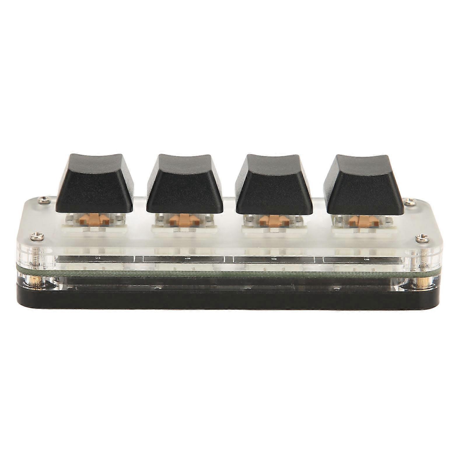 Programmable Keypad USB 4 Keys Mini Portable Mechanical Keyboard HID DIY Programmable Keyboard RGB OSU Gaming Keypad