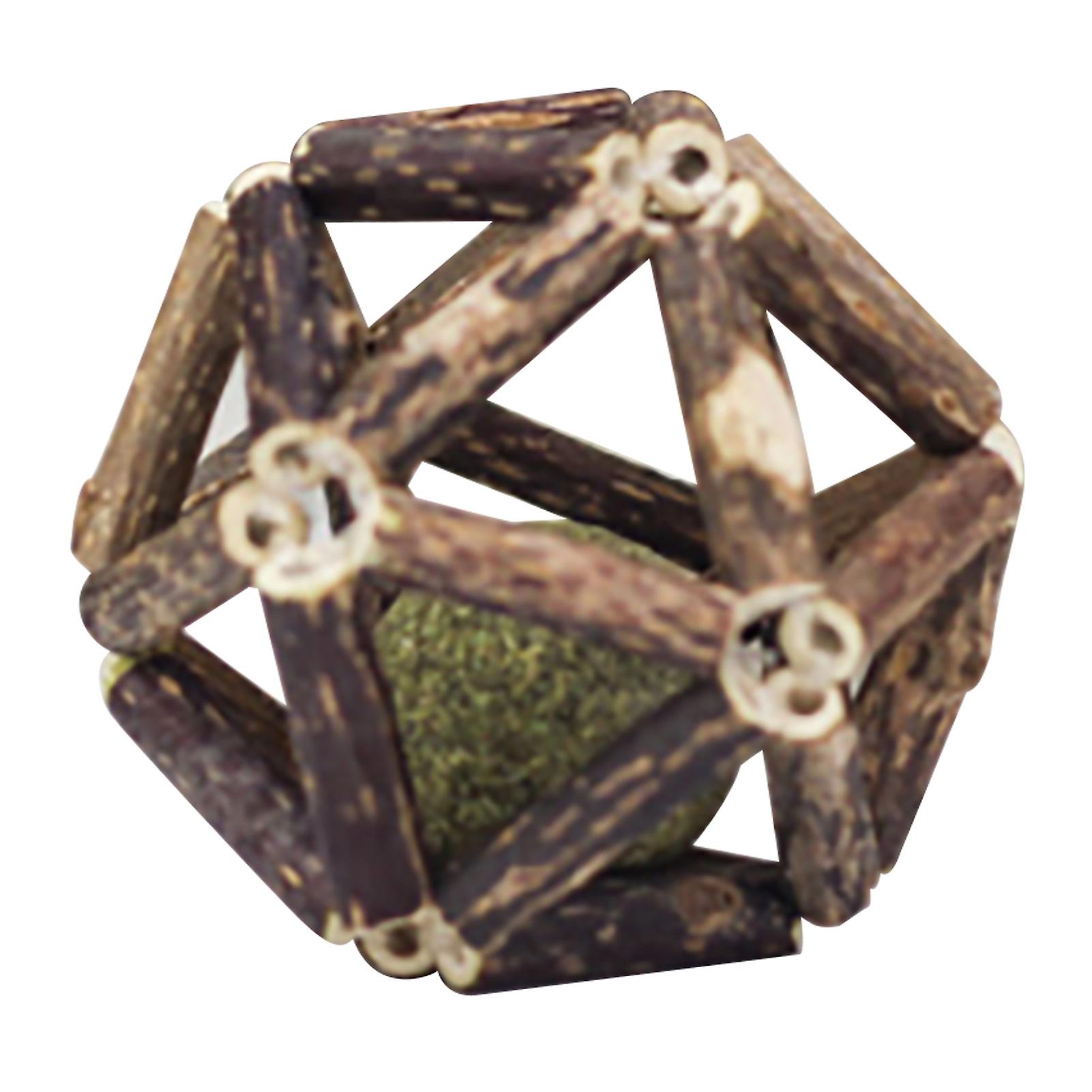 Wooden Catnip Ball, Silver Vine Stick, Teeth Grinding, Improve Appetite, Cat Chew Ball, Catnip Ball for Cats and Kittens