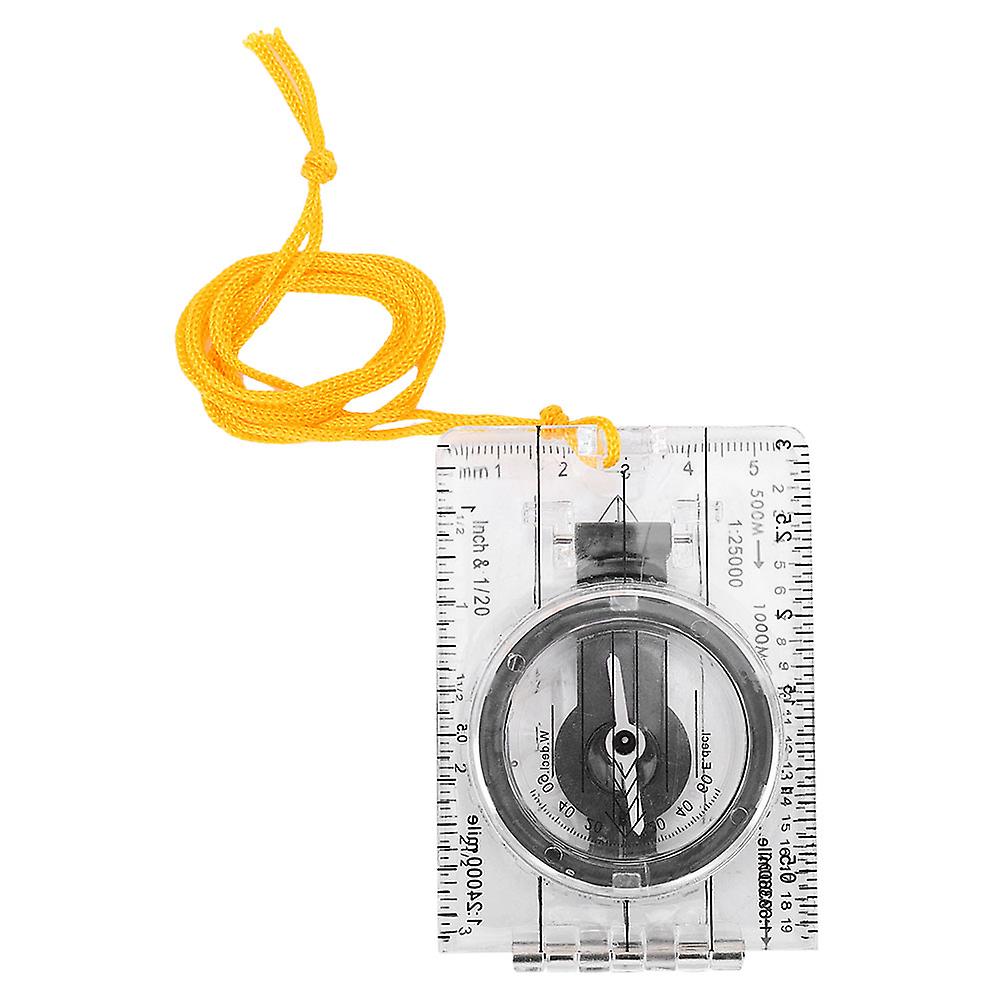 Foldable Map Compass Multifunctional Transparent Acrylic Outdoors Tool for Camping Hiking