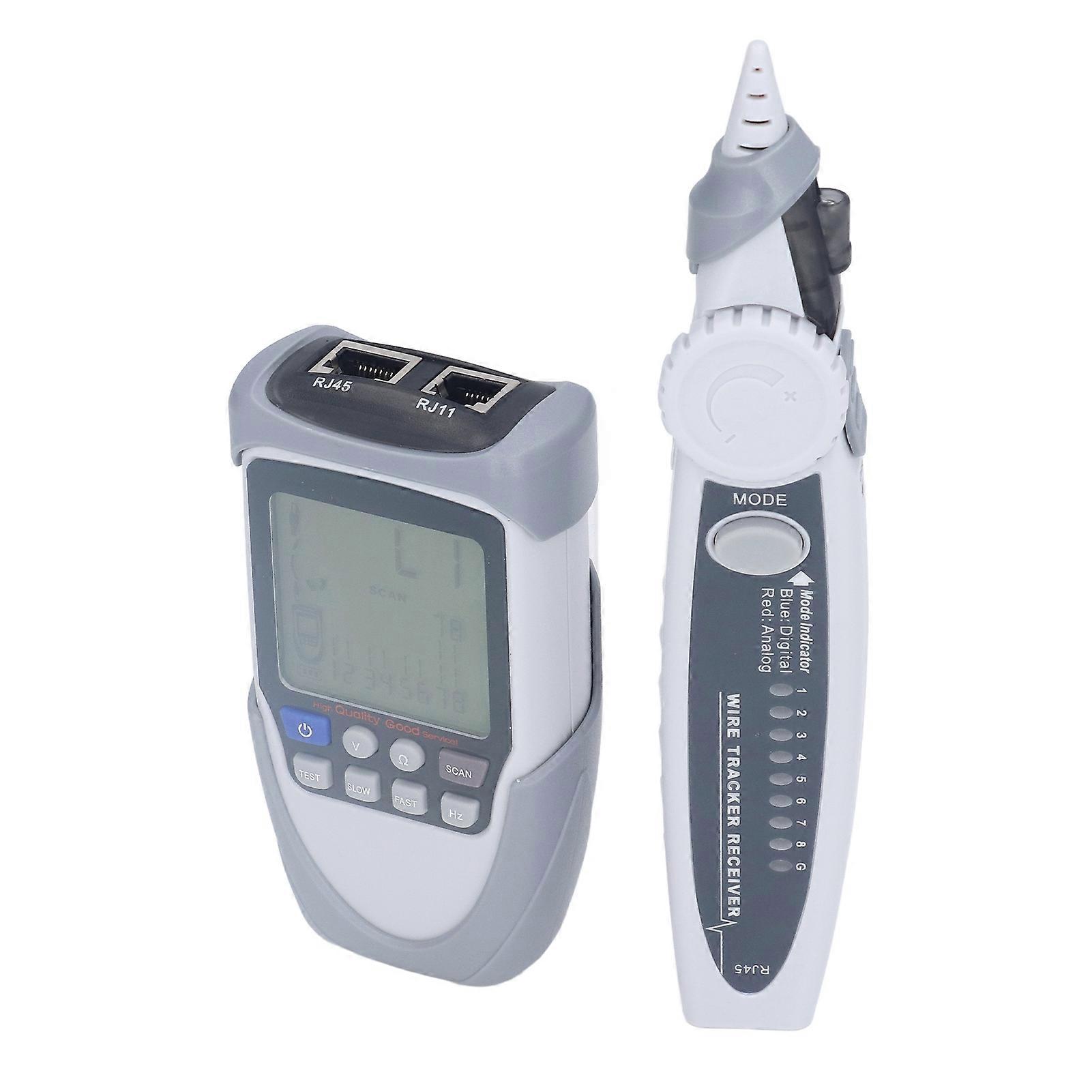 Network Cable Tester Digital Analogue PoE Ethernet Wire Finder Tracer Tool with LCD