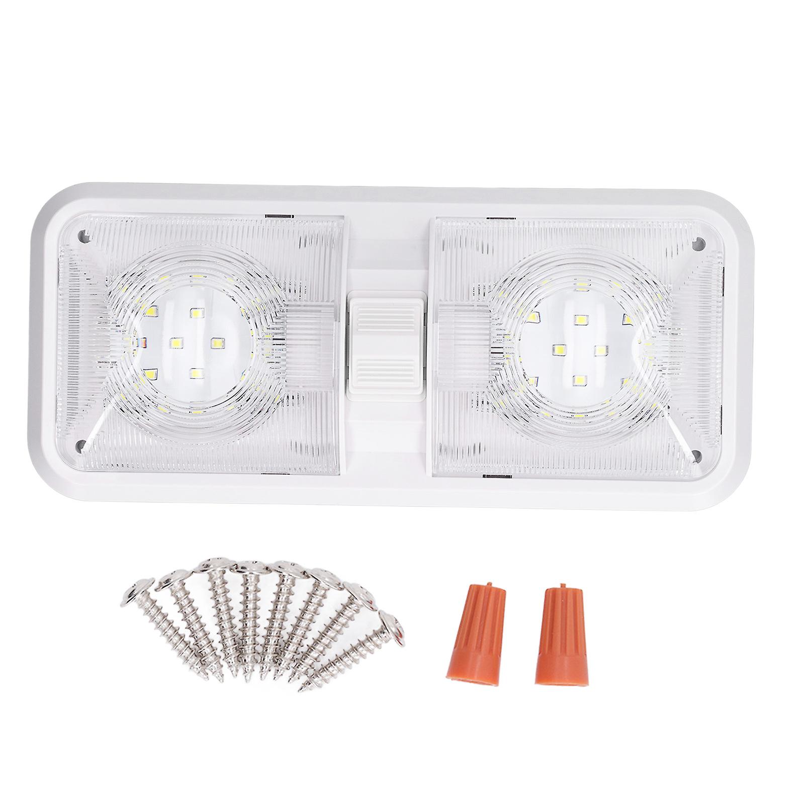 LED Ceiling Light 8W 600LM 48 LEDs 3 Section Switch Interior Lighting for Ship DC12V