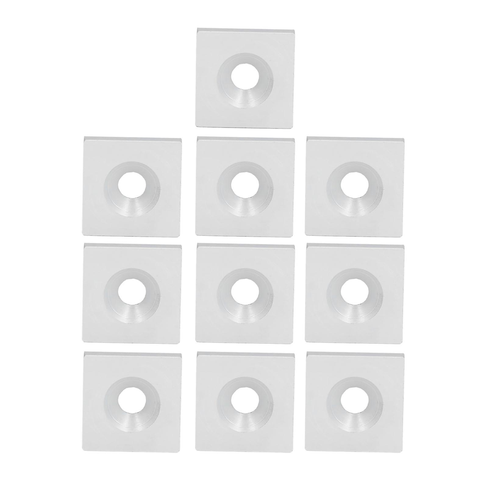 10Pcs Profiles End Caps Channel System Cover Single Hole Aluminium Alloy Set KitSilver