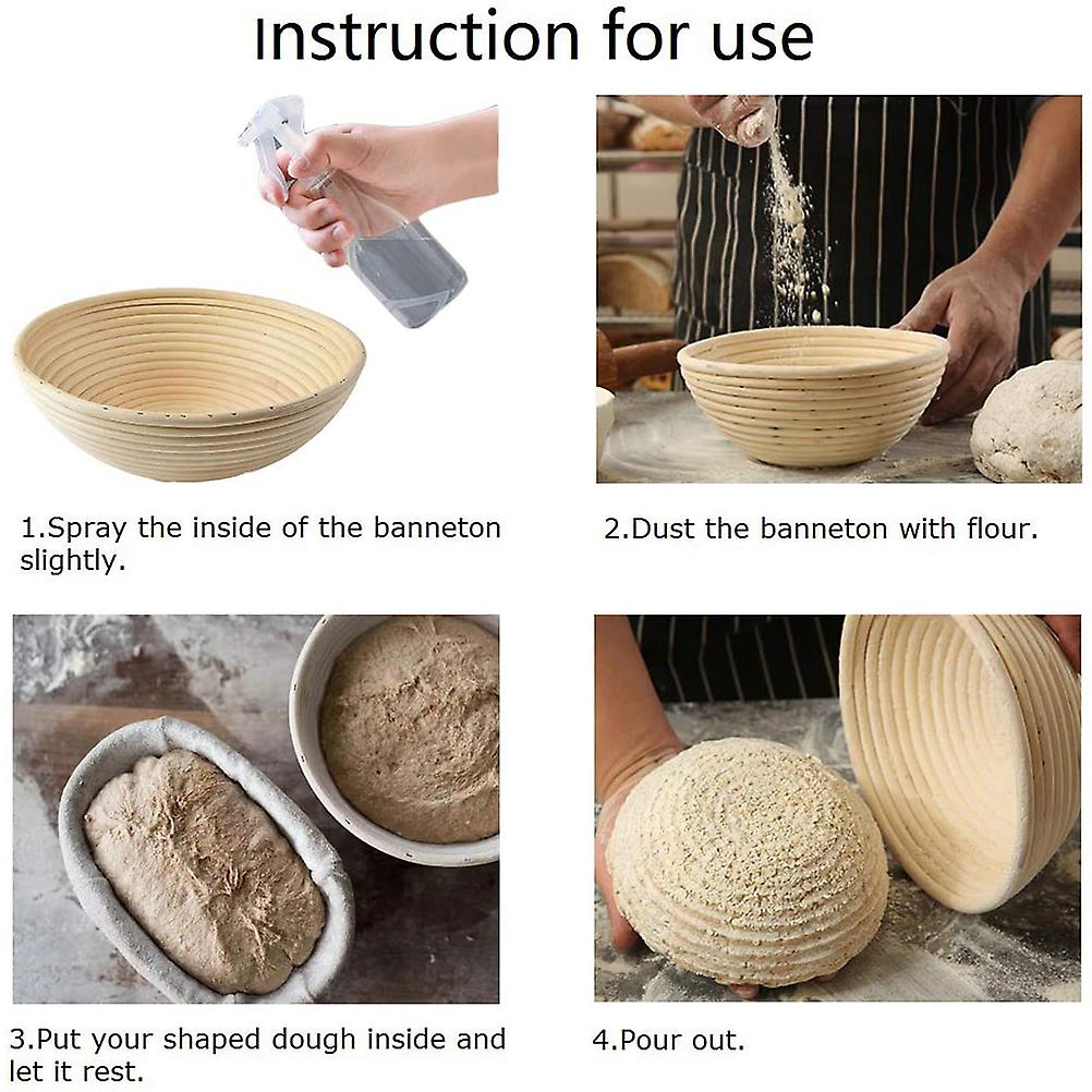 Rattan Bread Proofing Basket Natural Sourdough Bowl Size S-XL