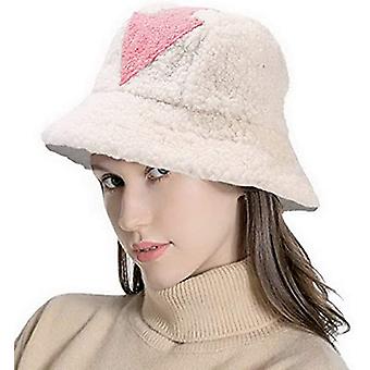 2023 - Bucket Hat Hip Hop White Lamb Wool Fishing Caps Faux Fur Bucket Hats Women Girls Men Winter Hats