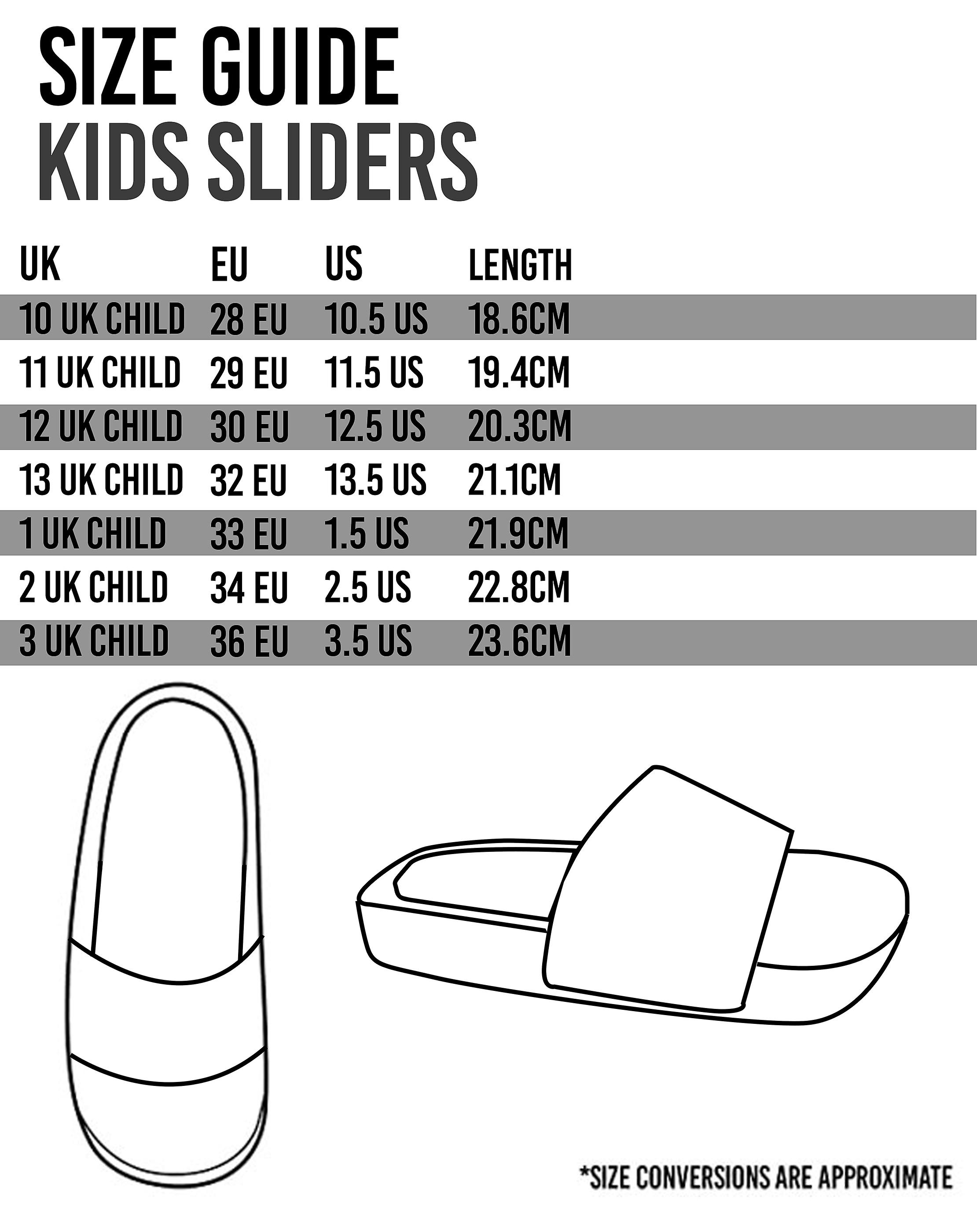 Size Chart Kids Slides Size Crocs Classic Slide Sandal- Kids'