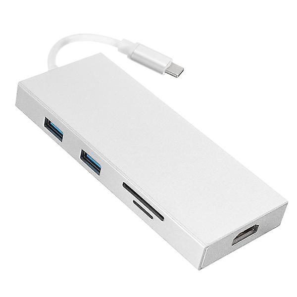 7 in 1 Typc C Hub Interfaccia multimediale ad alta definizione Usb3.0 Sd Tf Adattatore Convertitore