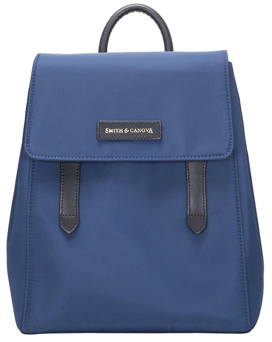 Smith and Canova Nylon Structured Backpack - Navy