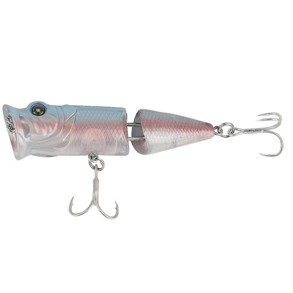 8cm Artificial Fish-Like Fishing Hard Lures Multi-Jointed Plastic Bait with Treble Hook (B)