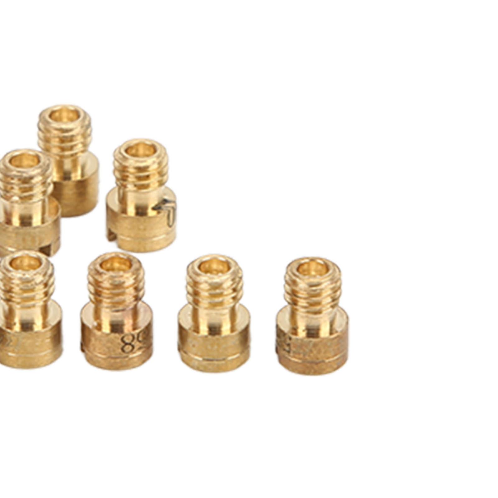 12Pcs/Set Hex Type Brass Main Jet Carburetor Main Nozzle Kit Replacement for Mikuni VM TM TMX 210‑320