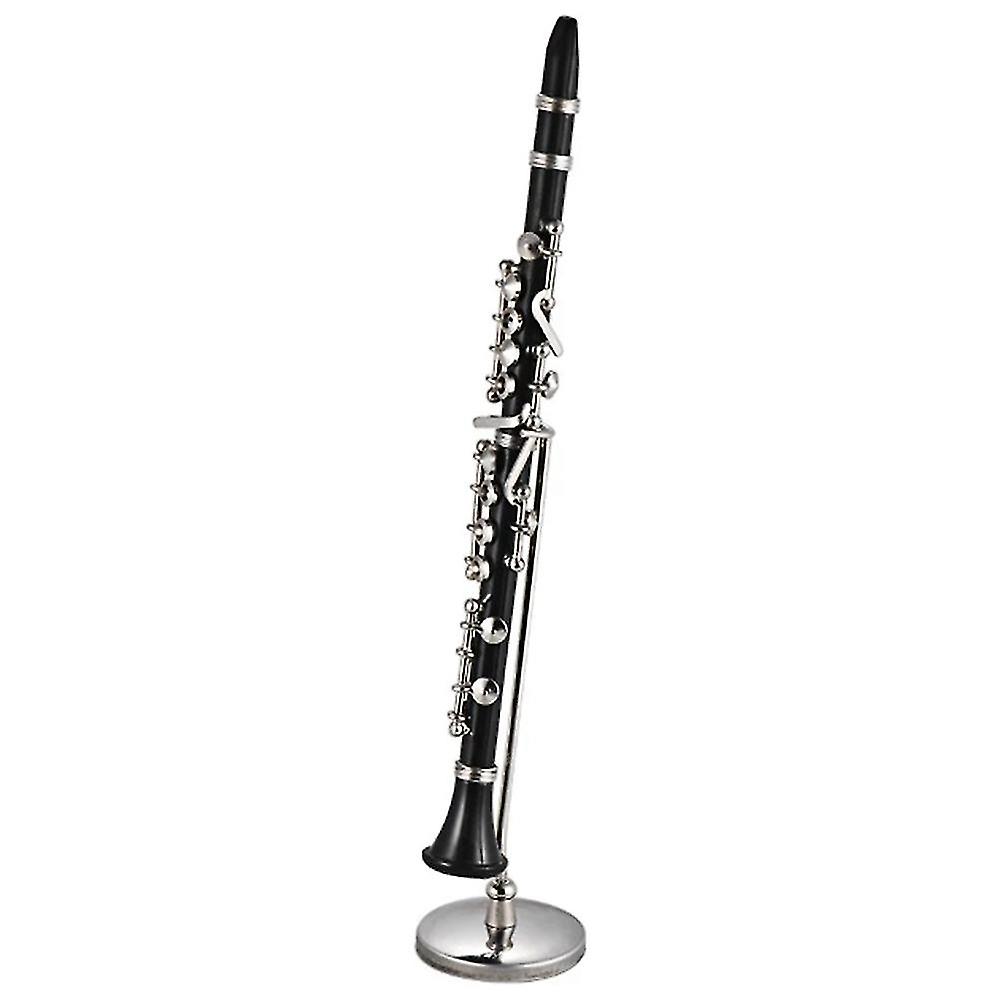Clarinetto in miniatura con supporto e custodia Mini strumento musicale Mini clarinetto in miniatura modello Cristo