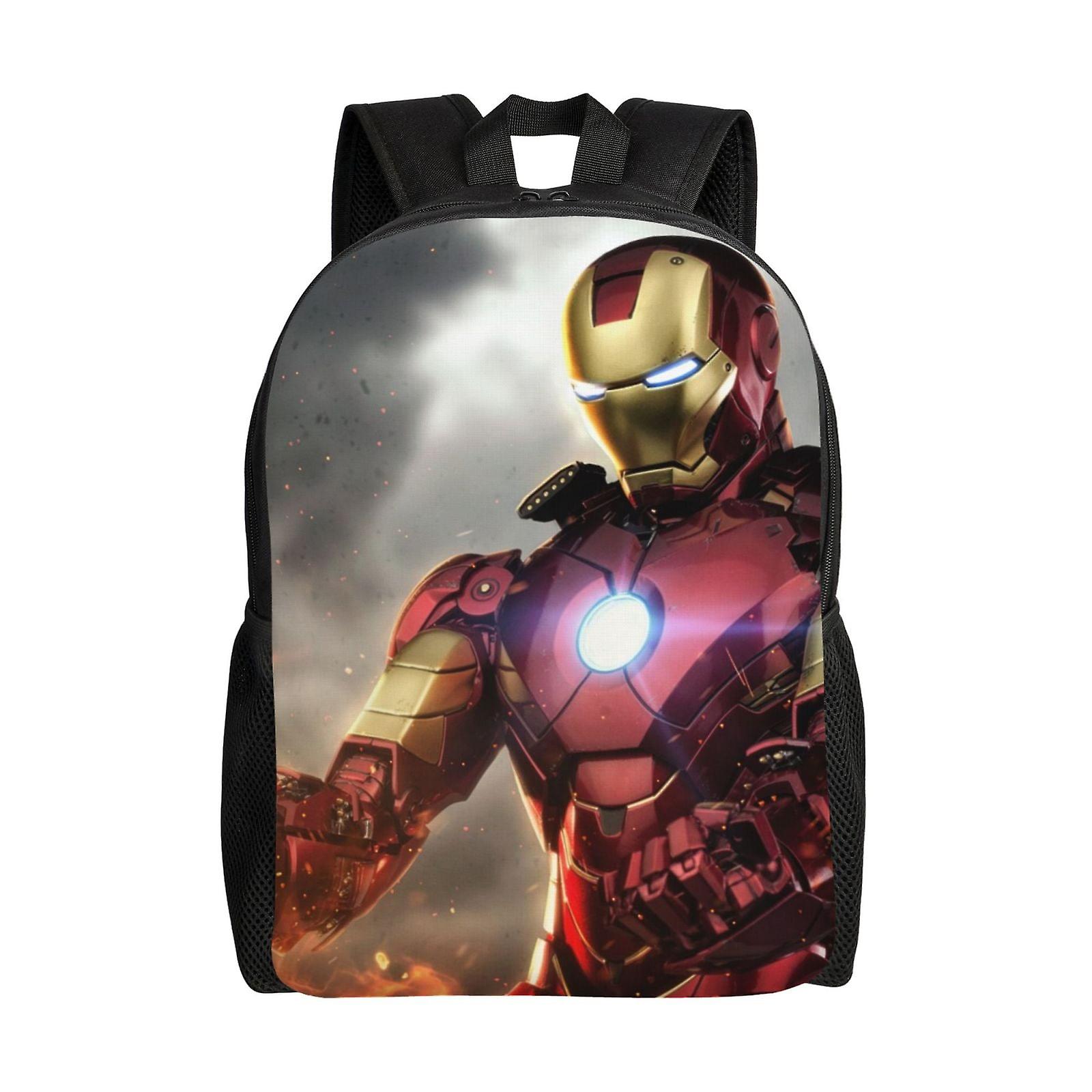 Iron Man Backpack, Travel Laptop Backpack, Water Resistant College School Computer Bag, Durable