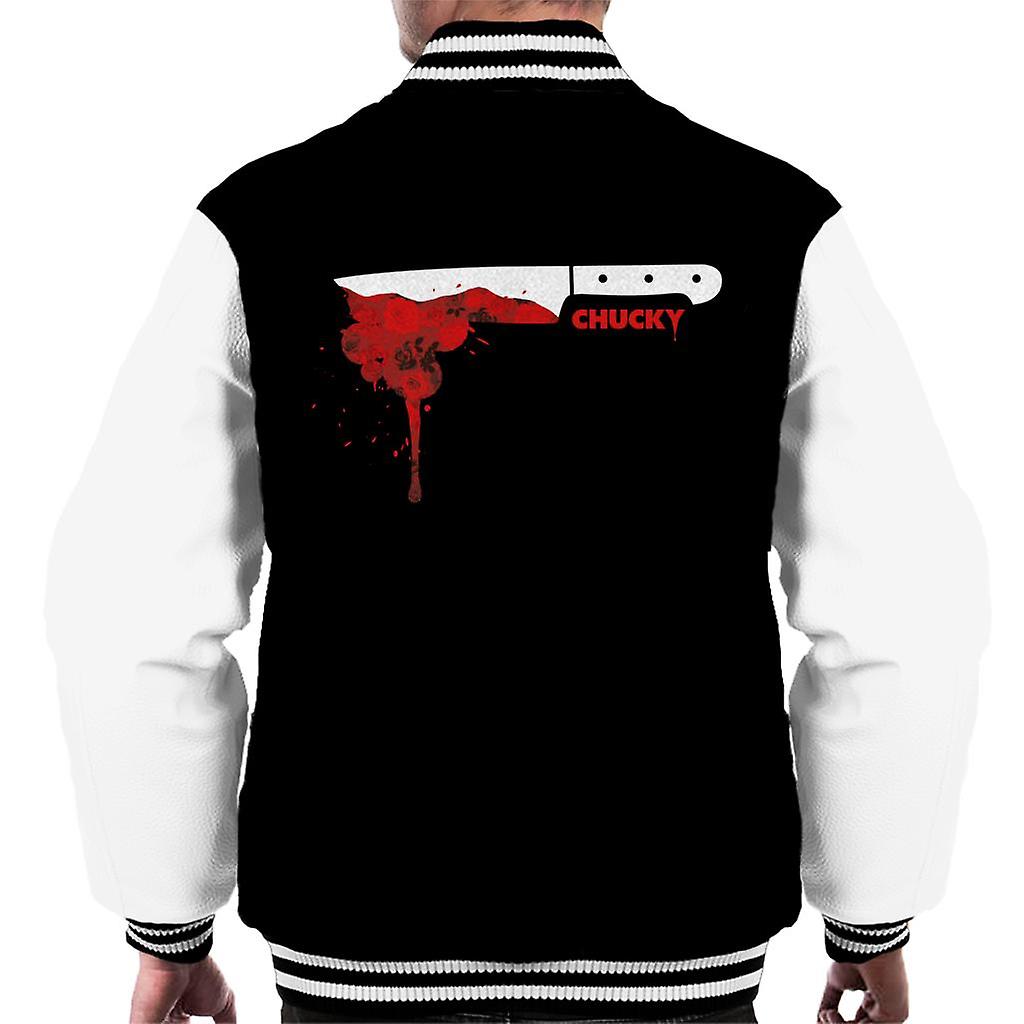 Chucky Floral Blood Drop Men's Varsity Jacket
