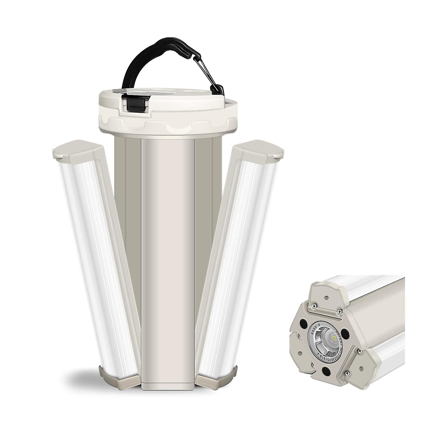 LED Camping Light, USB Rechargeable Folding Flashlight Work Light Waterproof Survival Light with Mag