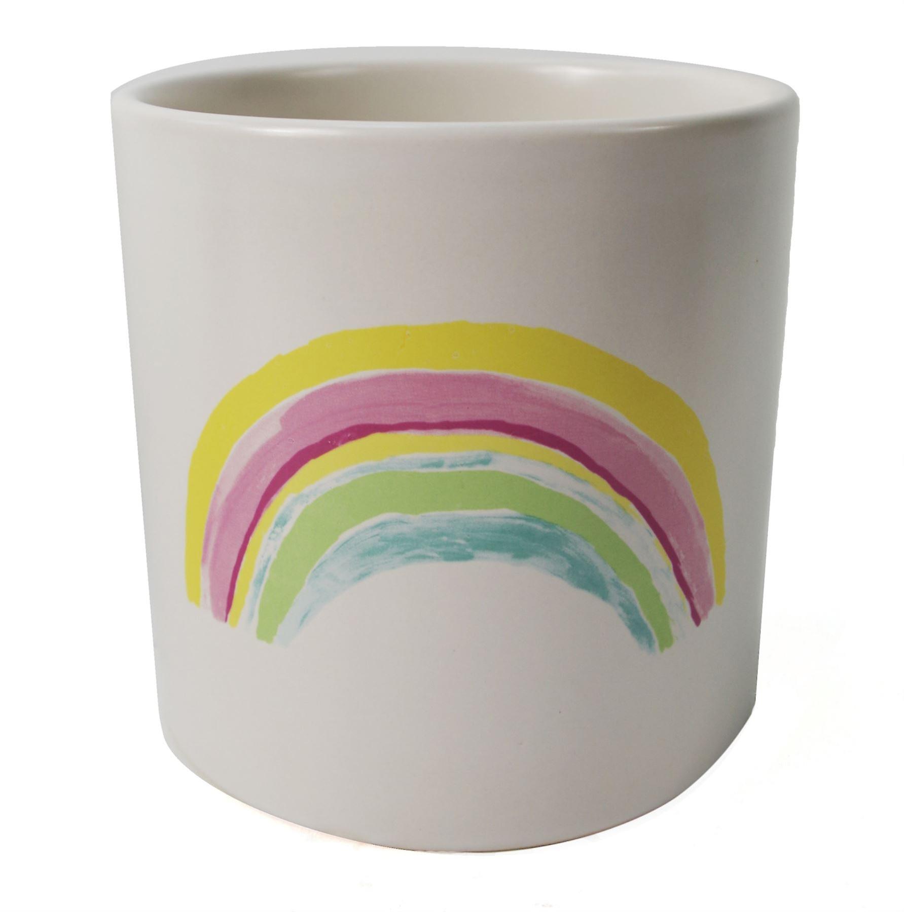 12cm Ceramic Rainbow Multicolour Ceramic Planter
