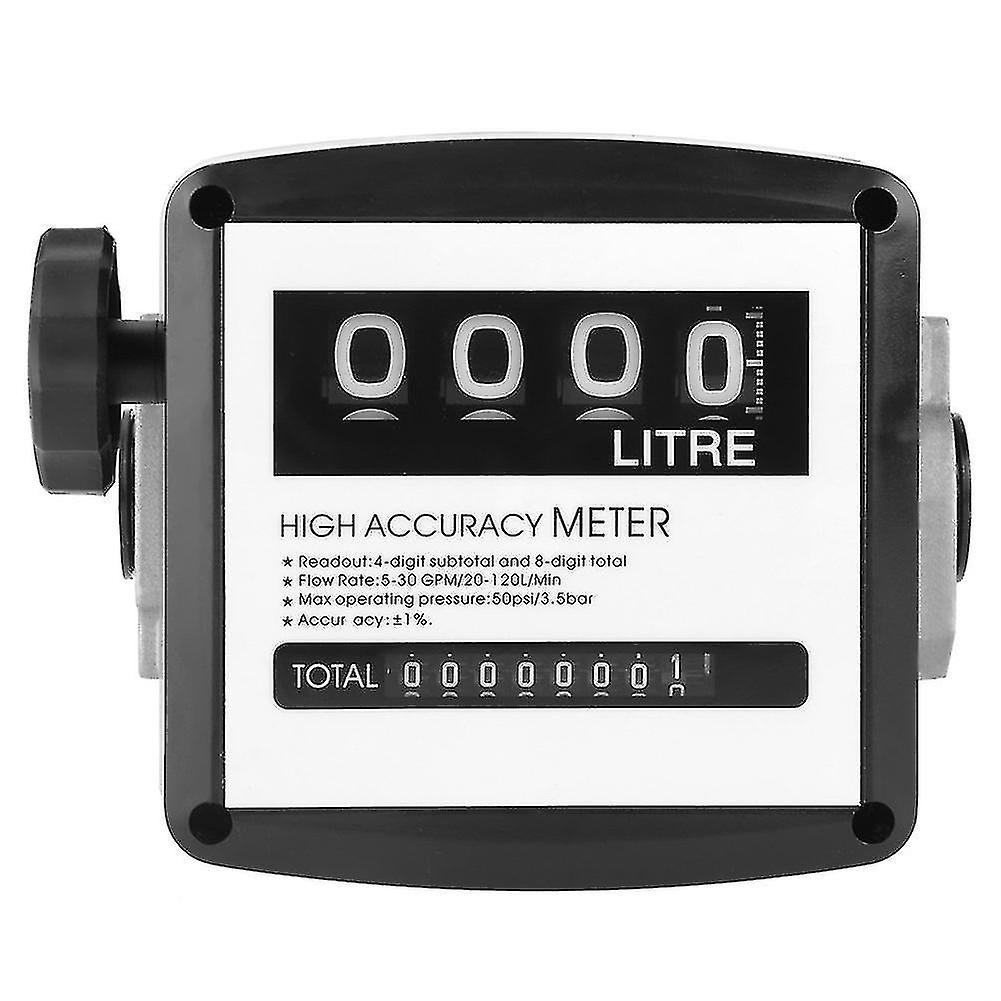 Mechanical Gauge 4-digit Mechanical Meter 25mm (1 Inch Internal Thread) 5-30 Gpm/20-120l/min-c
