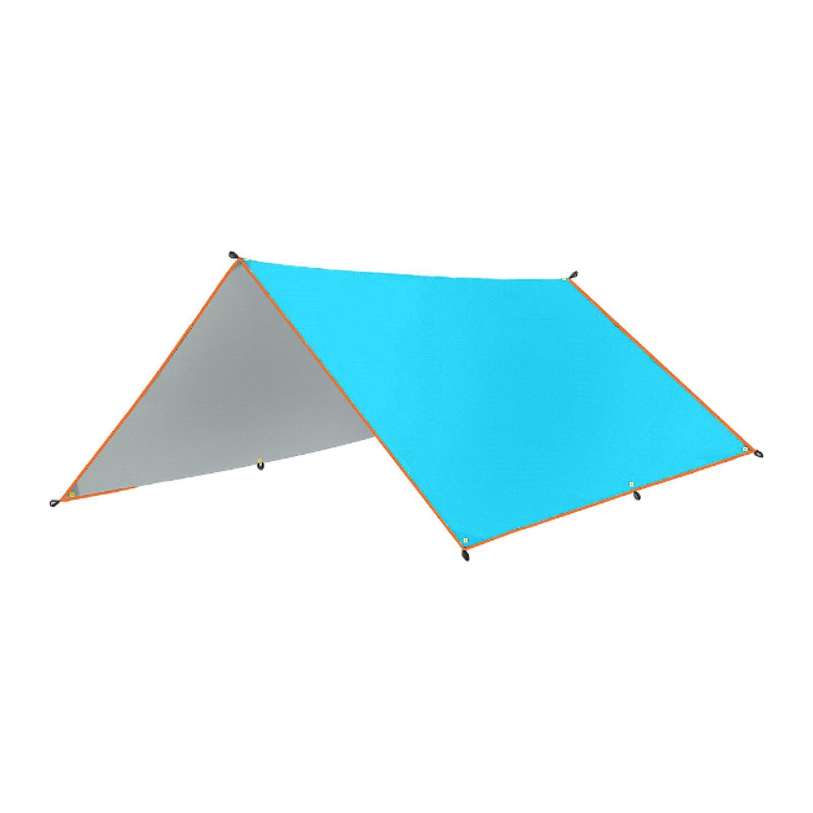 Camping Tarp Rain Tarp Multifunctional Awning Canopy for Beach Travel Picnic blue