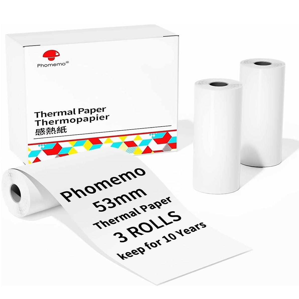 Writing Quick-drying Thermal Paper Phomemo 3rolls /Box 53mm