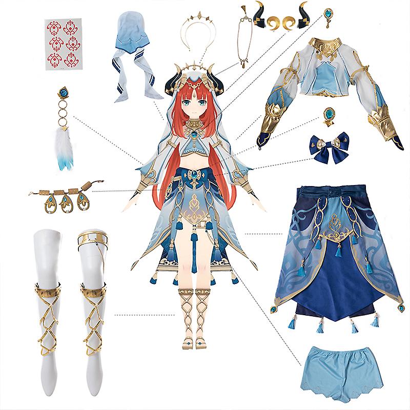Genshin Impact Nilou Cosplay Costume Sexy Women Costume Nilou Halloween  Party Outfit High Quality Dress Full Set