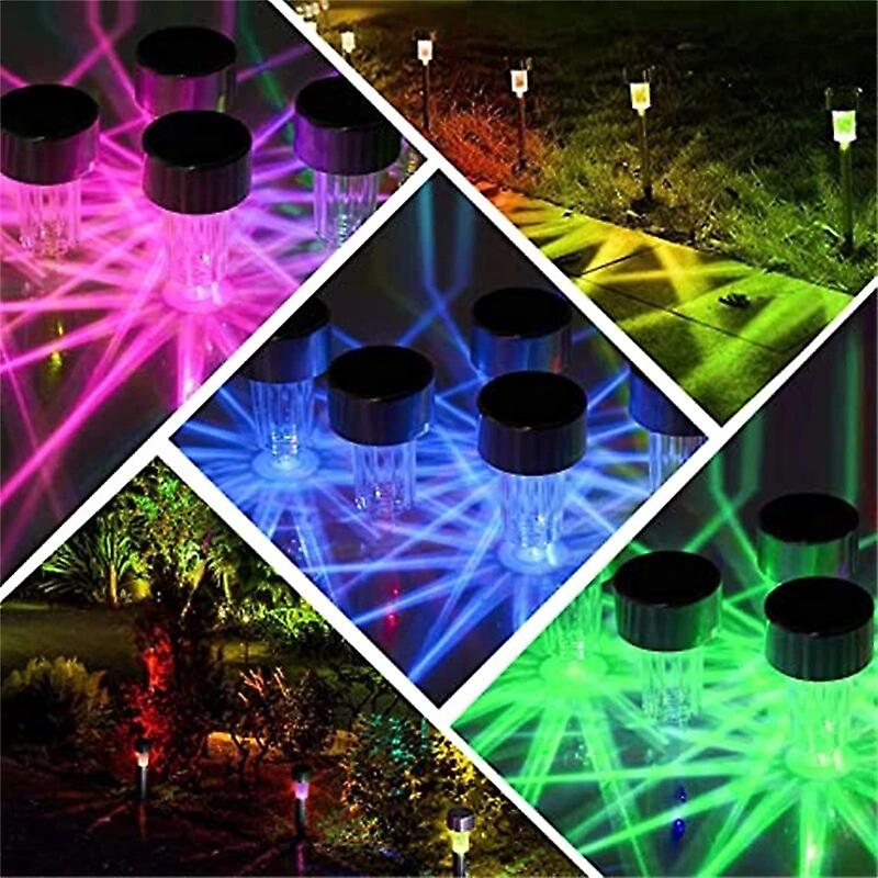 6/12/24pcs Solar Garden Light Outdoor Solar Powered Lamp Lantern Waterproof Landscape Bright Up To 10 Hrs For Pathway Walkway