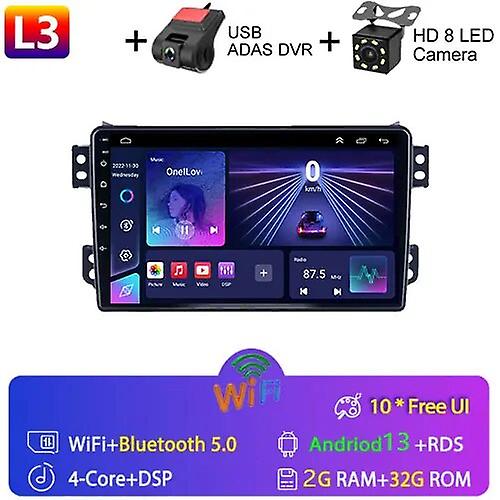 8g 128g 2din Android 13 Car Auto Radio For Opel Agila Suzuki Splash Ritz 2008-2014 Multimedia Player Head Unit Carplay+auto Wifi
