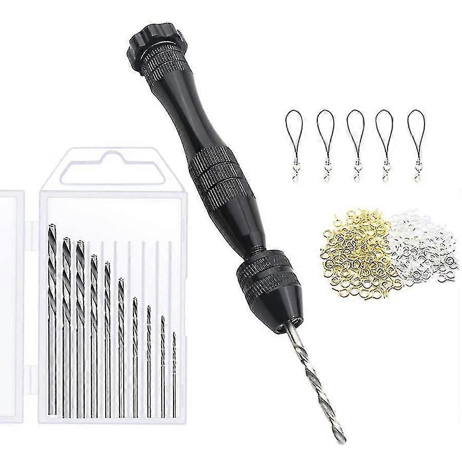 221 Pcs Mini Pin Vise Hand Drill Bits Set,Mini Twist Drill Bits Set,for Manual Work DIY,Assembling,Model Making