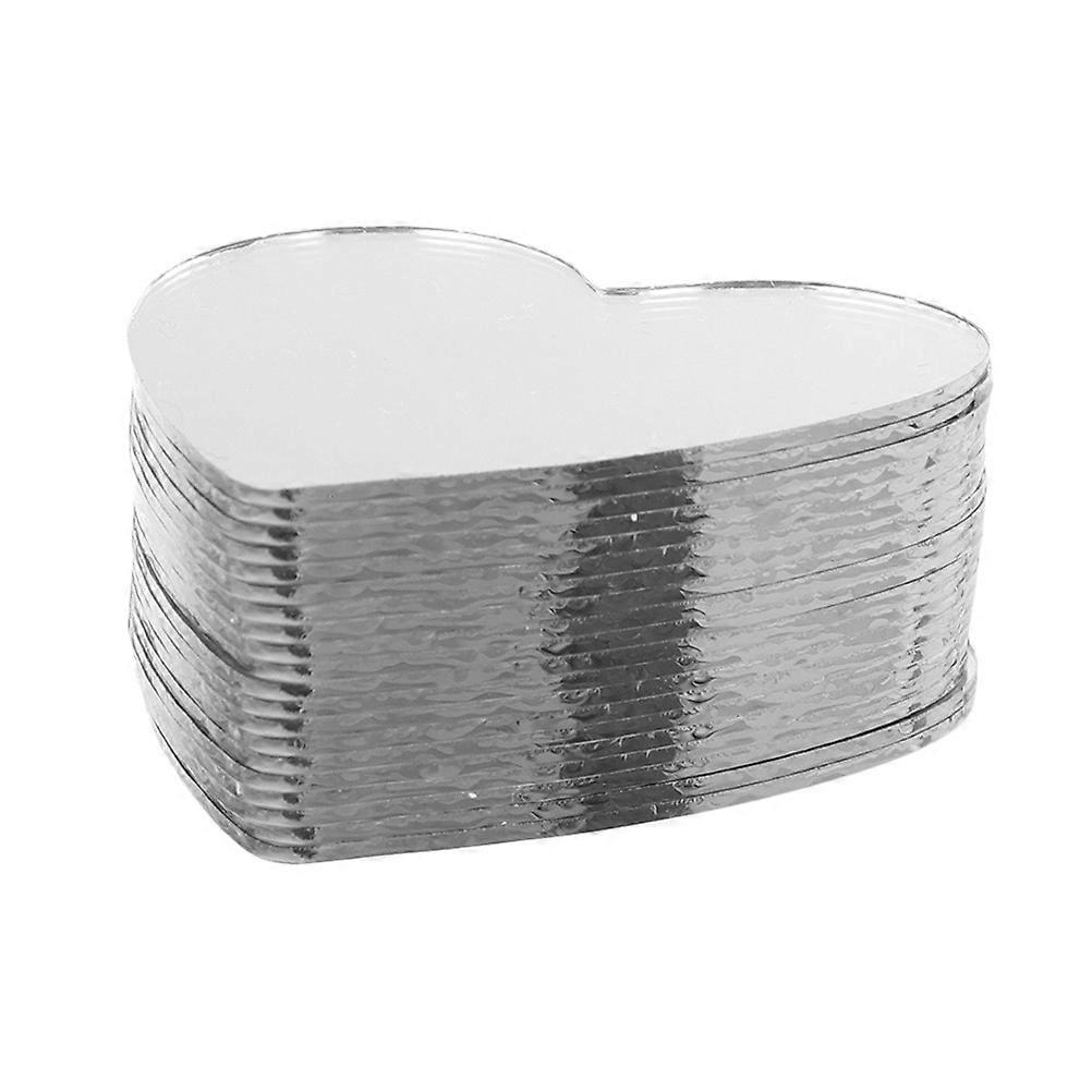 30 قطع DIY مرايا القلب على شكل قلب مرايا مرآة القلب البلاط مرآة ماكياج المرايا