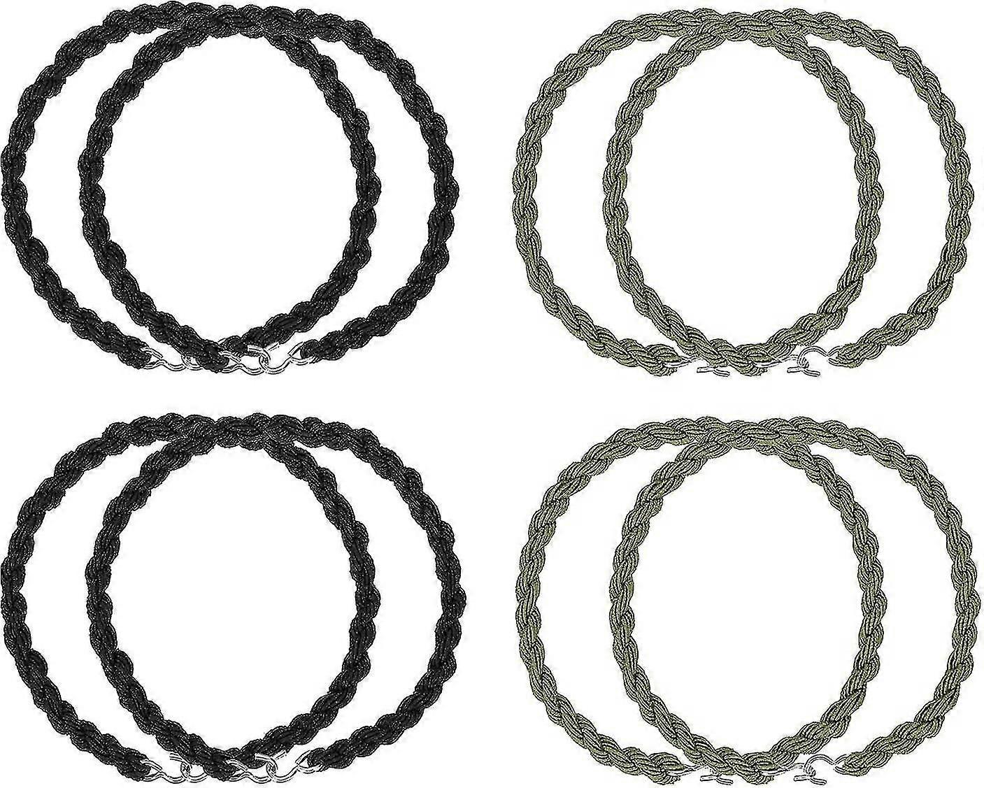 8pcs Heilwiy Elastic Boot Bands Military Boot Straps Blousing Garters With Metal