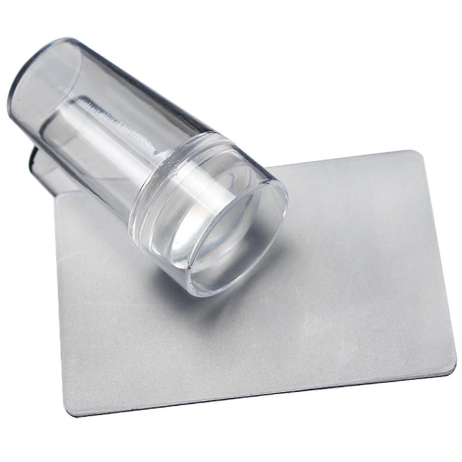 Nail Stamper Kit With Scraper Portable Transparent Diy Nail Stamping Tools