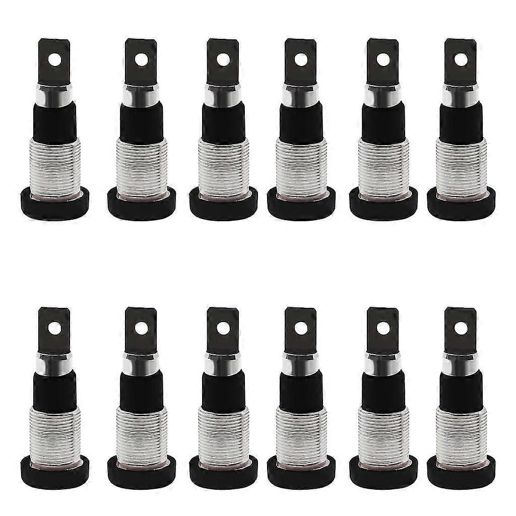 12pcs 4mm Banana Jack Socket Female Adapter Panel Mount Binding Post M4x28mm Perfect For Testing Equipments 30-60vdc