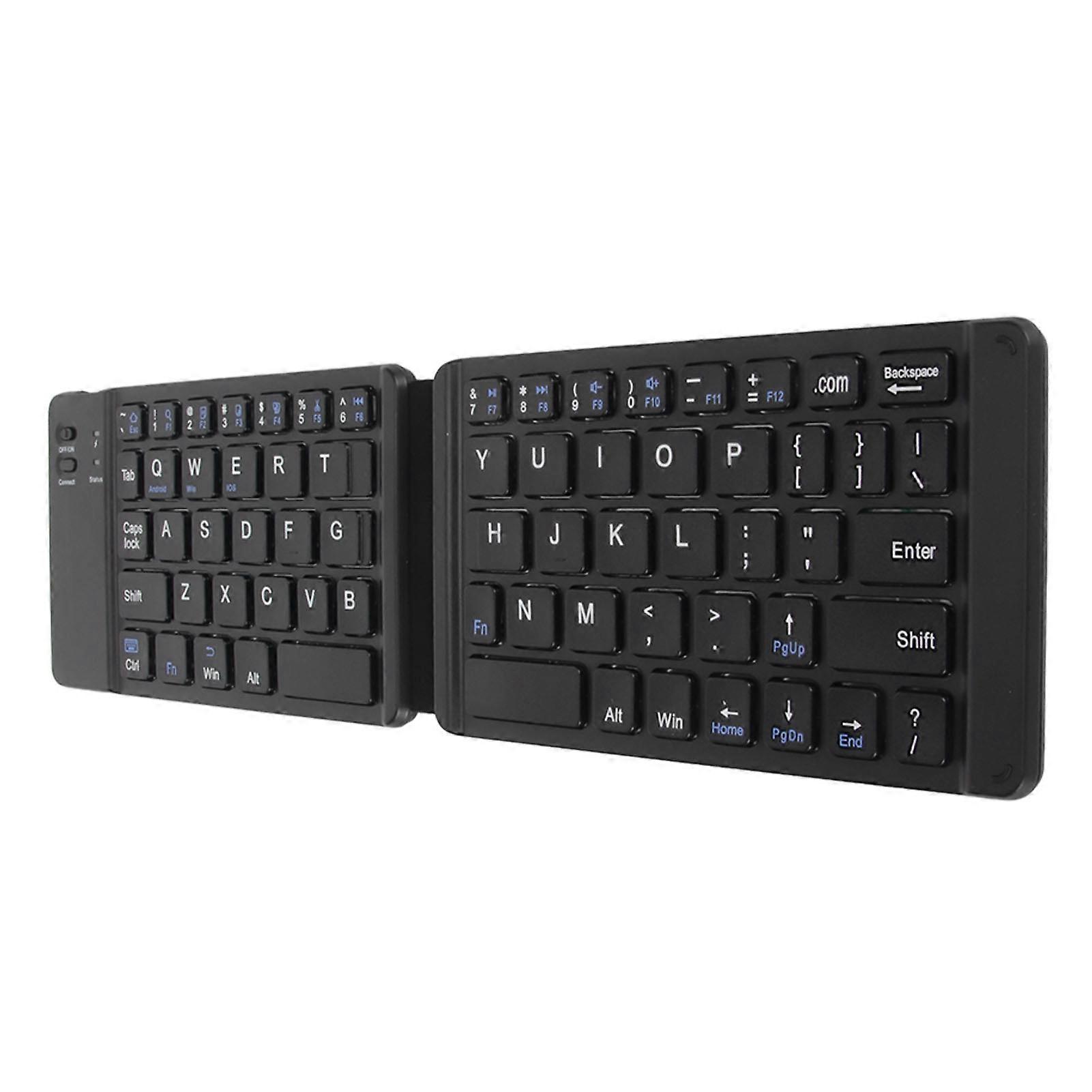Foldable Bluetooth Keyboard Slim Pocket Size Portable Wireless Keyboard for Windows7 8 Tablet Notebook Mobile Phone Black