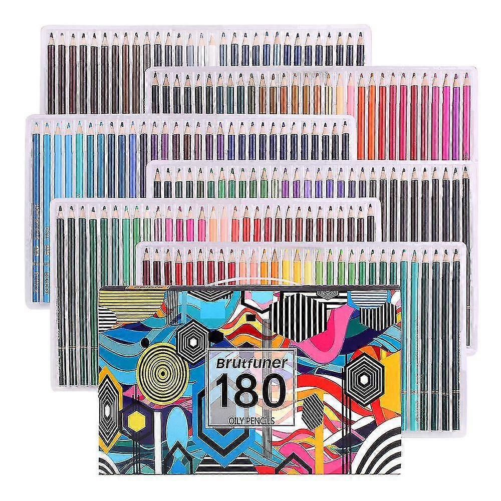 Writing Pencils Professional Set Colouring Pencils Of 180 Colors Soft Wax Based Cores Drawing Sketching