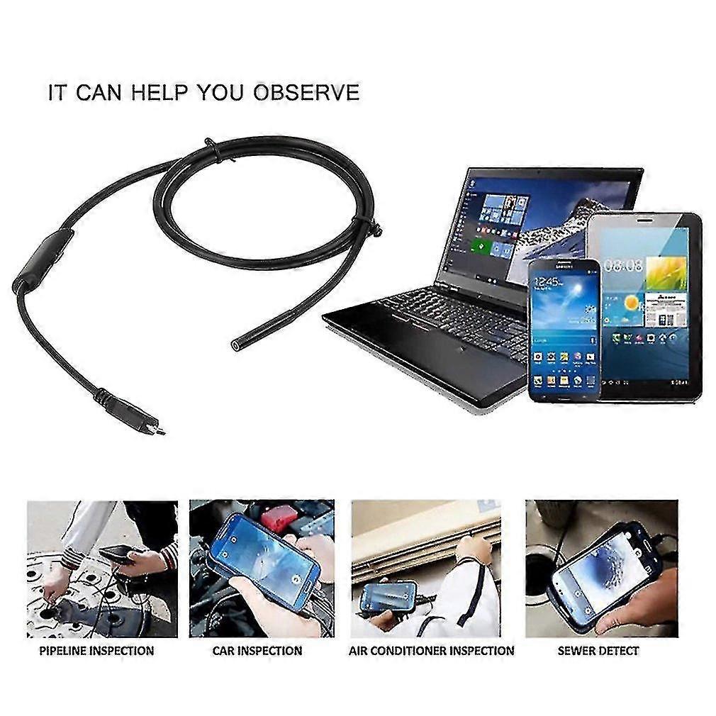 Waterproof 720p 5.5mm 1m Endoscope Borescope Inspection Scope For Pc Android
