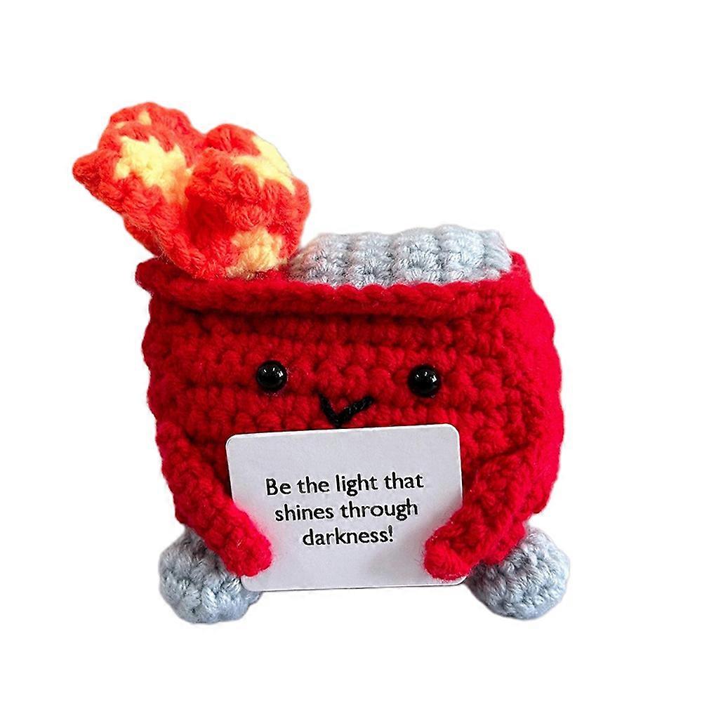 Entzückende emotionale Unterstützung Müllcontainer Feuer Puppe, häkeln Müllcontainer Feuer, Müllcontainer Feuer Plüschtier, handgemachte häkeln emotionale Unterstützung Müllcontainer Feuer Geschenk