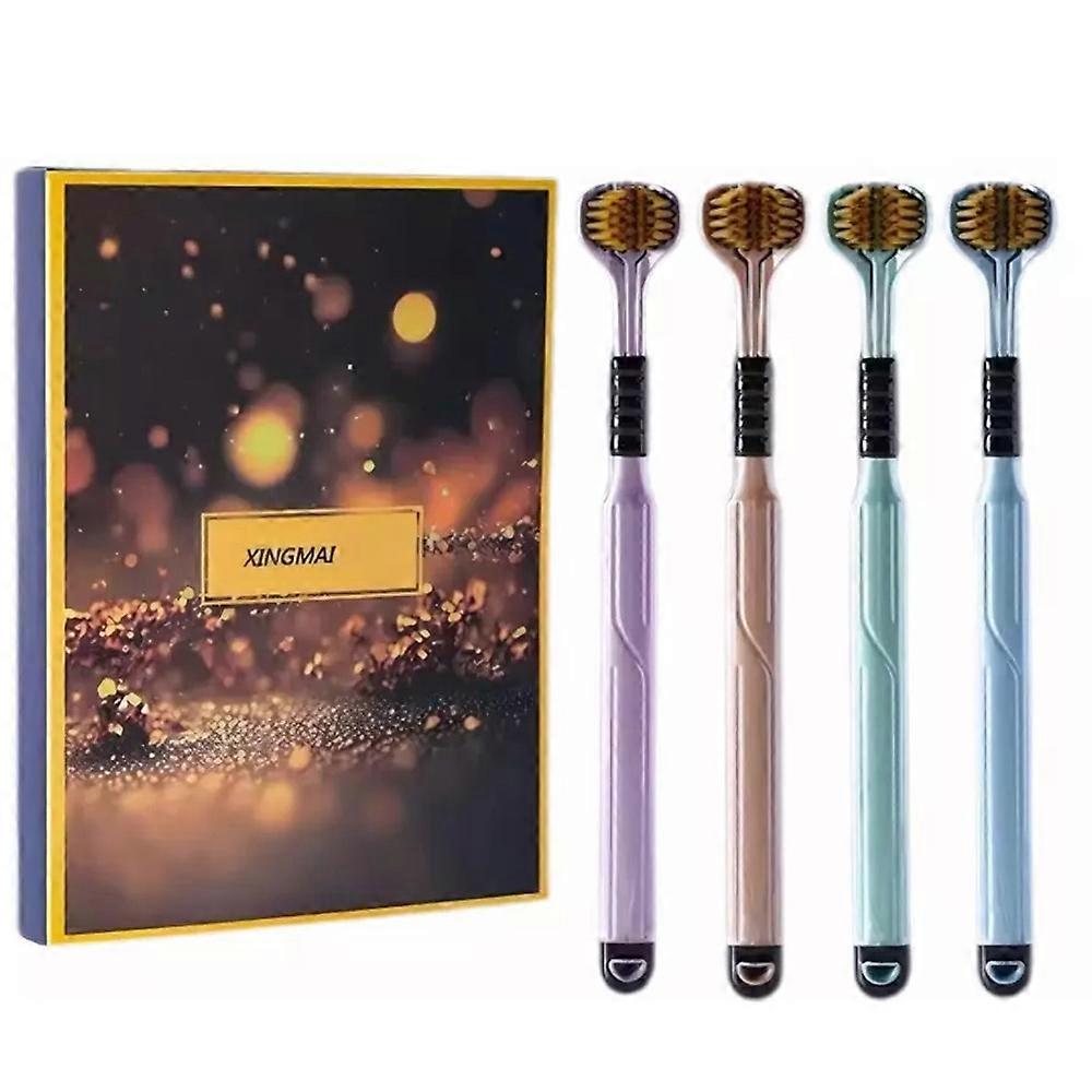 3 Sides Toothbrush,Soft and Gentle,Deep Clean Toothbrush,Soft Bristled Wrapped