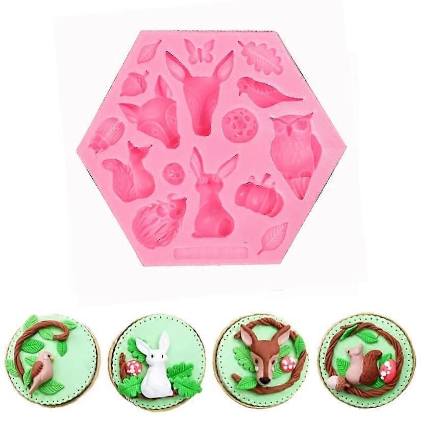Silicone Animals Fondant Mould Cake Decorating Baking Clate Mold