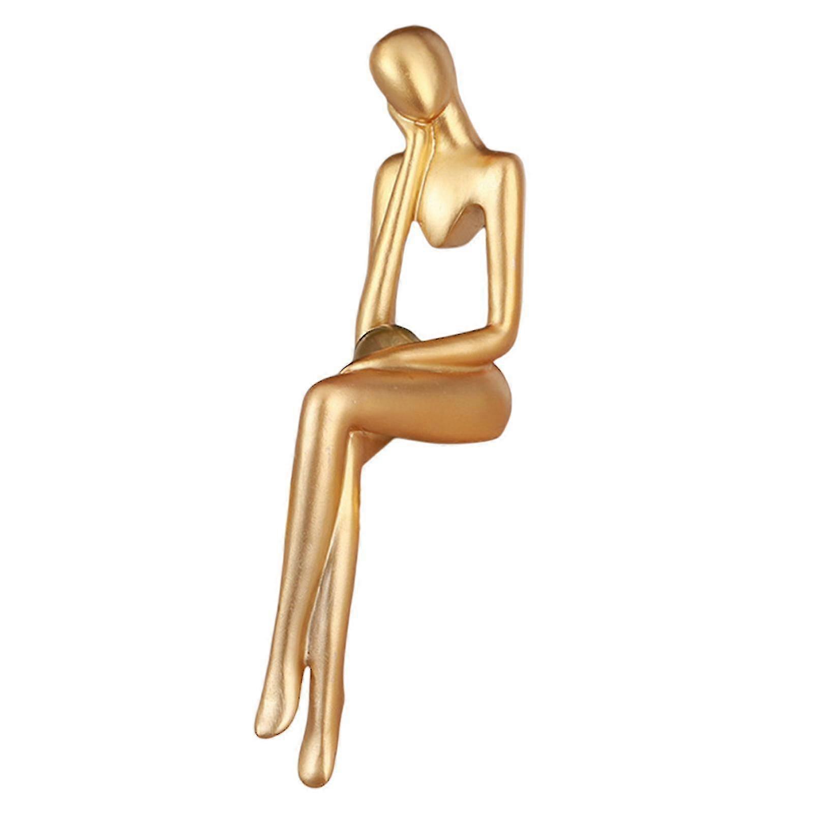 Bookshelf Sitting Resin Sculpture Stylish Desktop Decorative Props For Home Study Office