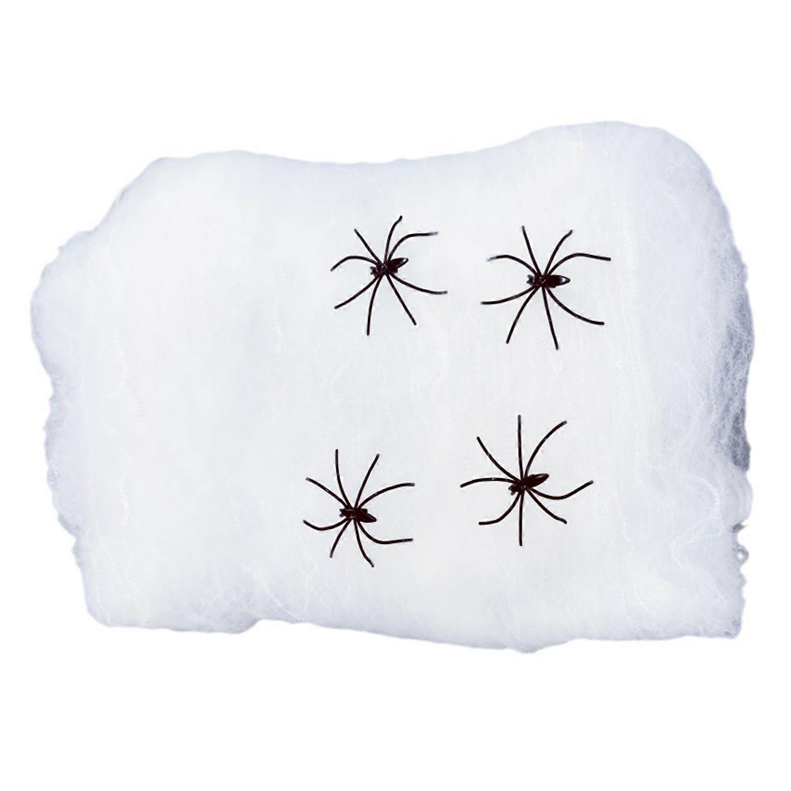 Halloween Spider Web Decorations Realistic Simulated Cobwebs with Extra Fake Spiders Spooky Halloween Decor Net for Haunted House Home Indoor Outdoor