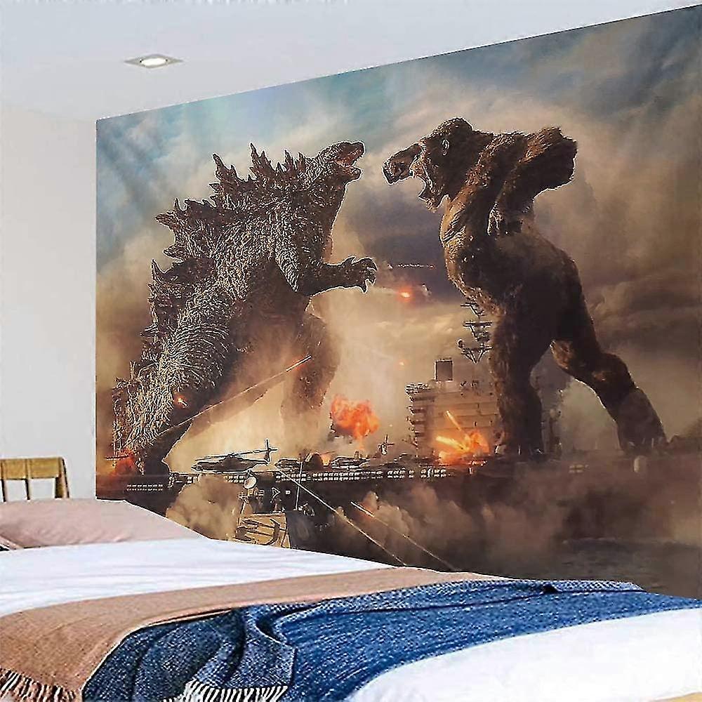 Godzilla Tapestry Wall Tapestry Godzilla Vs Kong Of The Monsters Poster Theme Party Supplies
