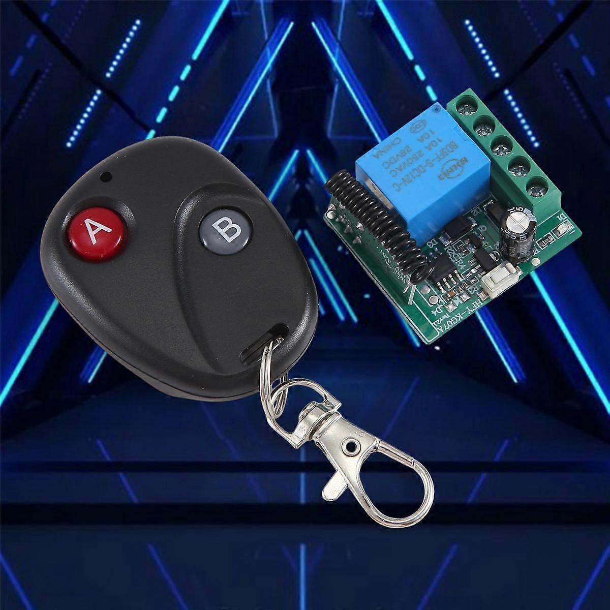 DC12V 27A 433MHZ 50M Remote Control Switch Electronic Lock Motor Single Wireless Remote Control Intelligent Controller