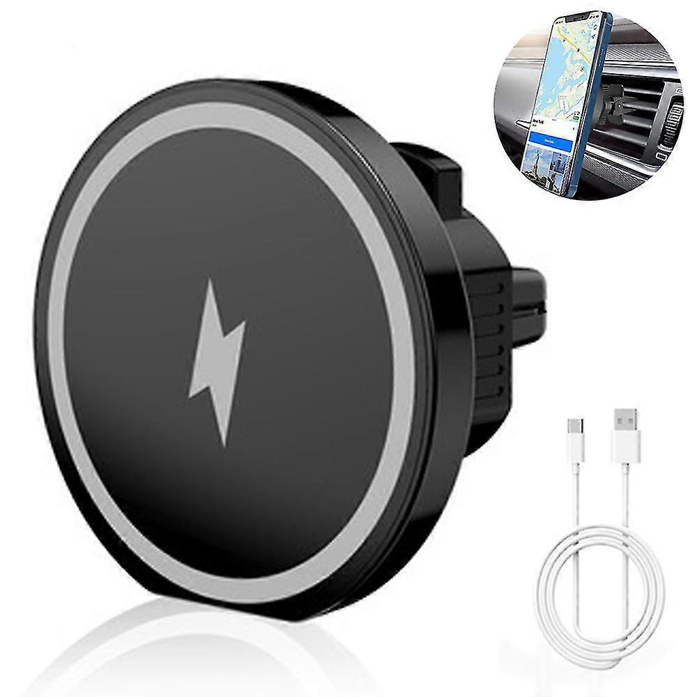 magnetic wireless car charger, car phone auto air vent bracket
