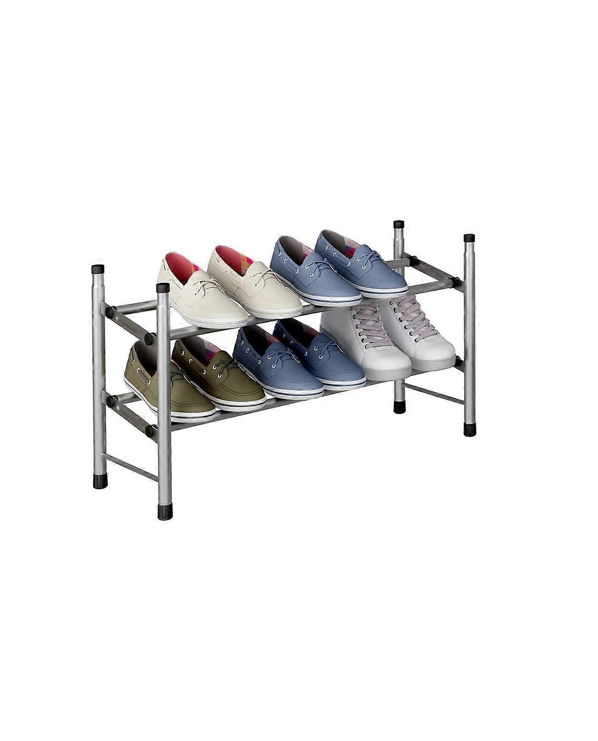 2-Tier Adjustable Shoe Rack
