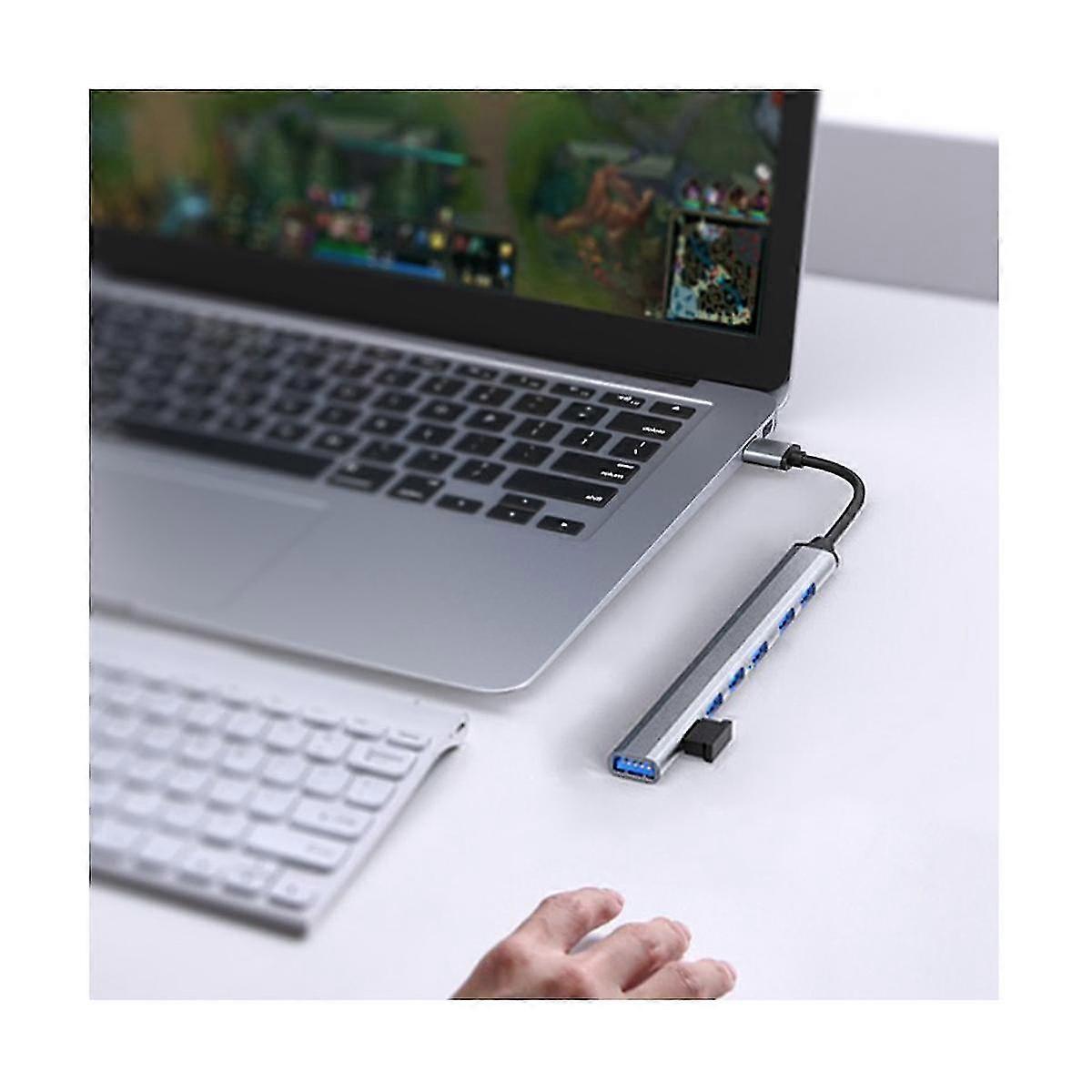 7 In 1 Usb C To Usb Hub Usb C Hub Usb Splitter Usb Extender Extended Usb 3.0 X1 + Usb 2.0 X6